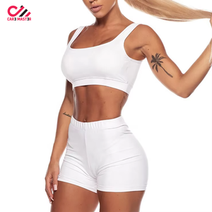 Wholesale Women's Breathable <b>Yoga</b> Set Quick Dry Stretchy Fitness Sportswear <b>Jacket</b> Short 2 Piece Set for Women - Product Image 2