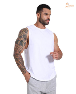 Camisetas de Verano sin Mangas para Hombre, Casuales, Lisas, Tejidas, 100% Algodón, Duraderas, Transpirables, de Secado Rápido, para Entrenamiento de Baloncesto - Product Image 2