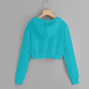 2025 Autumn Winter <b>Jogger</b> Jumper Cool Girl Custom Crop Top Streetwear High Quality Oversized <b>Velvet</b> <b>Women</b> Hoodie - Product Image 2