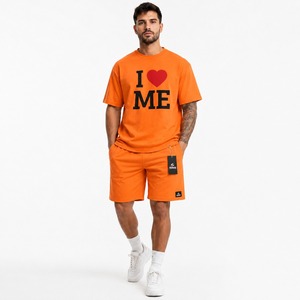 <b>Men</b> Summer Two Piece <b>Set</b> <b>Short</b> Sleeve <b>Top</b> <b>and</b> <b>Shorts</b> Matching Outfit for Beach Vacation Travel with oem Service Best Quality - Product Image 1
