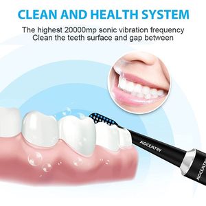 Spazzolino Elettrico Ricaricabile MOCEMTRY Nero con 3 Modalità di Pulizia, Sonico e Sbiancante, Impermeabile - Product Image 6