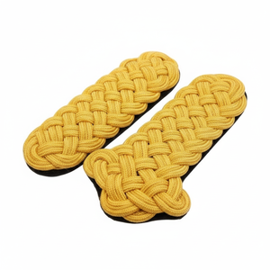 Hombreras Bordadas Personalizadas de Alta Calidad con Hilo Dorado, Par de Hombreras Decorativas con Cordón - Product Image 5