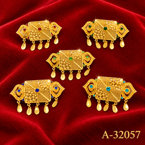 MOLL JEWELLERS Broches de borla de aleación de zinc con diseño de flor chapada en oro y circonitas cúbicas para mujer, joyería de boda A-32053 - Product Image 5