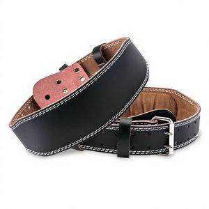 Ceinture de musculation unisexe Misha Sports Fitness en cuir de vachette, protection professionnelle, robuste, réglable et respirante pour le dos - Product Image 1