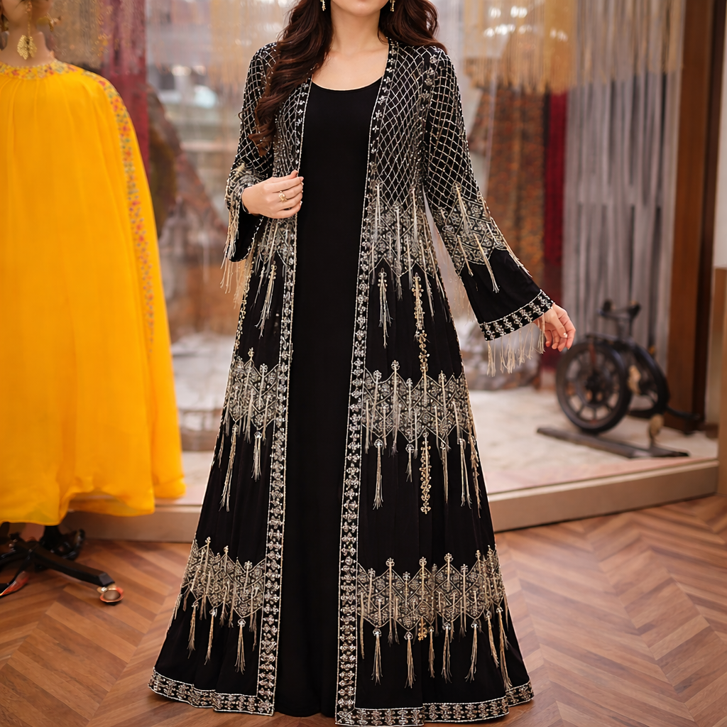 green emerald velvet dress GORAIS Lace Shrug Womens Bolero Jackets for Evening Dresses Long Sleeve  Wedding Shrugs for Bride and Bridesmaids Black at Amazon Women's Clothing  store main image 0
