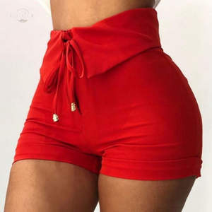 Pantalones Cortos de Verano Casuales de Cintura Alta con Cordón Ajustable, Estilo Urbano para Mujer, Mezcla de Algodón Transpirable, Tendencia de Moda - Product Image 4