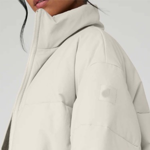 <b>Winter</b> Women's Breathable Eco-Friendly Waterproof Hooded Puffer Jacket Customizable Colors Designs Puffy Windbreaker Quick Dry - Product Image 5