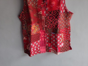 Chaleco bohemio de algodón con patchwork para mujer, cuello en V, sin mangas, acolchado, con bolsillos, ropa exterior ecológica, regalo para ella. - Product Image 3