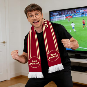 Écharpe longue d'hiver pour équipe de football adulte, respirante, durable, écologique, isolation thermique avec nom et numéro de l'équipe - Product Image 4