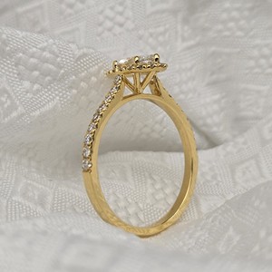 10K <b>Gold</b> Fine Classic IGI Certified Luxury CVD Lab Grown Channel <b>Set</b> Diamond Women's Wedding Engagement <b>Ring</b> Fashion Jewelry - Product Image 5