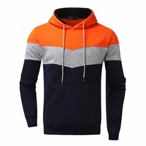 New Arrivals Custom Men's Color Blocking <b>Hooded</b> Tracksuit Set Polyester Cotton Knitted Casual Autumn Wear Full <b>Zip</b> Jacket Pants - Product Image 3