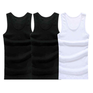 Débardeur de sport en coton tricoté pour homme, respirant, séchage rapide, écologique, avec logo frontal, vêtements de tennis, vêtements de sport pour la gym - Product Image 2