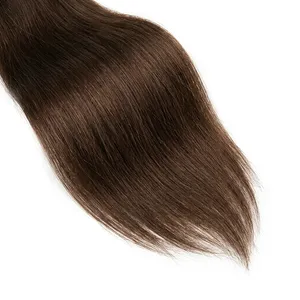 Extensiones de Cabello Humano 100% Remy, Lisas, Naturales, Largas, Color Marrón Natural, Textura Natural, Personalizables - Product Image 4