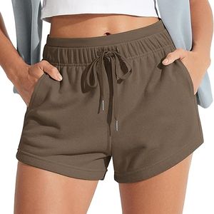 Pantalones Cortos Deportivos de Algodón Suave con Cordón Ajustable y Logotipo Personalizado de Alta Calidad para Mujer, Marca HUCAI OEM - Product Image 1