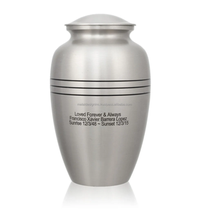 Best Selling Engraved Pewter Metal Urn for Human Ashes Durable and Beautiful <b>Memorial</b> <b>Keepsake</b> Urn from Indian Supplier - Product Image 1