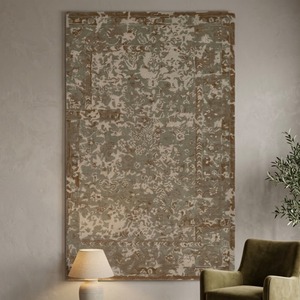 Alfombra de lana hecha a mano con motivos decorativos modernos para dormitorio, sala de estar y comedor. - Product Image 6