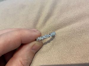 Bague d'éternité de luxe en or blanc 14K/18K avec diamants taille marquise, empilable, pour mariage, fabricant de joaillerie fine - Product Image 4