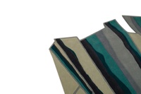 Neuseeländische Wolle Hochfloriger Moderner Handgetufteter Gebetsteppich mit Bruchglas-Muster, Schmutzabweisend, Anpassbar, Dick, für Zuhause und Camping