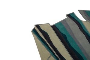 Alfombra de Oración Moderna de Lana de Nueva Zelanda de Pelo Alto, Hecha a Mano con Diseño Novedoso de Vidrio Roto, para Uso en el Hogar y Camping, de Látex, Limpieza en Seco - Product Image 4