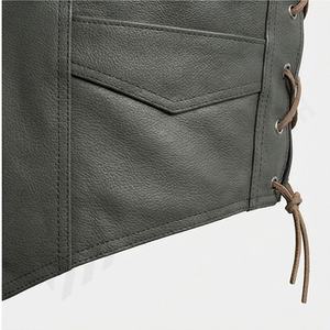 NAI-5000A Gilet en cuir d'été pour motard, veste de club moto, vêtement d'extérieur, vente en gros, gilet de moto couleur personnalisée - Product Image 6