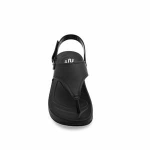 Sandalia de cuña formal negra PU0013 - Product Image 1