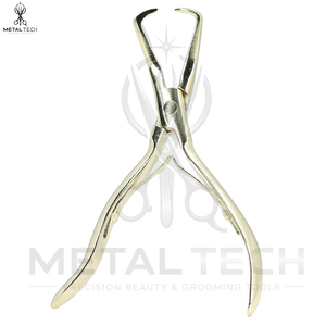 Premium Quality Hair Extension Applicator Kit – Gold Finish Hair Pliers, Loop Threader, Salon Scissors & Portable Storage <b>Bag</b> - Product Image 5