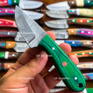 Cuchillo de caza al por mayor UA Supplies, de acero de Damasco, hoja fija, punta caída, mango de madera, EDC, para bushcraft, longitud total personalizable - Product Image 5