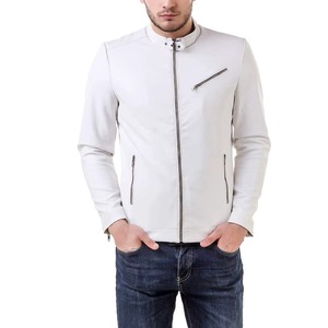 Latest Fashionable Casual Wear Leather Avirex <b>Jacket</b> for <b>Men's</b> Winter Wear Good Quality Material Made <b>Men</b> <b>White</b> Leather <b>Jackets</b> - Product Image 1