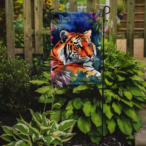 Bandiera da Giardino Tigre del Bengala, Dipinti Multicolore per Cassetta Postale, Decorazione per Patio, Striscione Artistico per Aiuole, Dimensioni Multicolore - Product Image 2