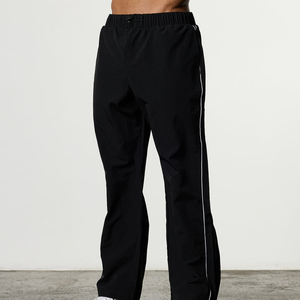 Custom Wholesale Blank Plus Size Cotton Jogger Sweatpants Stacked Sweat Loose Pants Men Straight Leg Sweatpants - Product Image 1