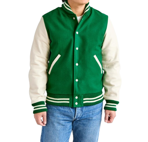 Veste de football universitaire pour homme avec broderie personnalisée, style Letterman, col mandarin, en molleton de coton chaud, décontractée pour l'hiver, à prix abordable - Product Image 1