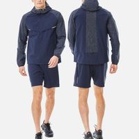 Conjunto Deportivo Personalizado Vintage para Hombre, de Tela Gruesa, con Sudadera con Capucha y Pantalones Cortos, 100% Algodón