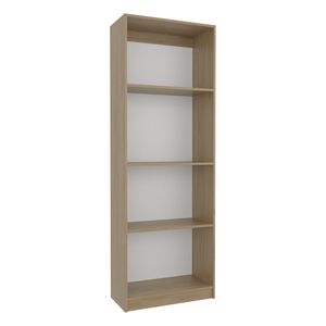 Moderna casa libreria a 4 scaffali in rovere naturale per la visualizzazione di libri e decorazioni - Product Image 5