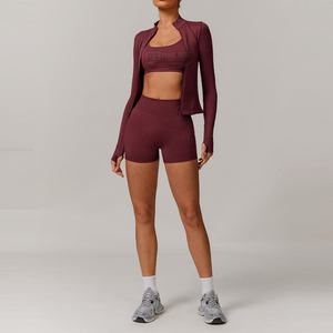 ชุดออกกำลังกายผู้หญิงแบบใหม่ ไร้ตะเข็บ แห้งเร็ว ระบายอากาศดี แบบไม่มีแขน สีพื้น ชุดฟิตเนสสำหรับเล่นกีฬา บริการ OEM คุณภาพสูง - Product Image 6