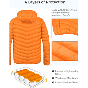 Men's Winter Canvas Puffer Jacket Warm Stand Collar Loose <b>Bubble</b> <b>Coat</b> Zipper Casual Solid Streetwear Waterproof Windproof Quick - Product Image 4