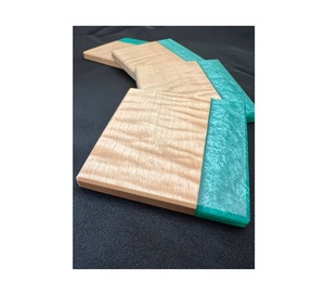 New Arrival Unique Design Square Natural Wooden & Resin <b>Coasters</b> Set Maple Wood & Engraved <b>Coasters</b> <b>Drink</b> Cup Glass Mats & Pads - Product Image 4
