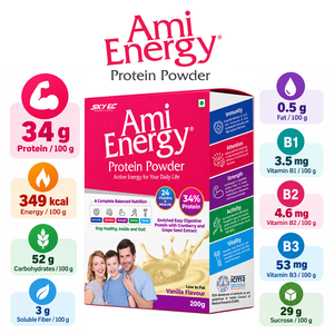 Poudre Protéinée Sky EC Ami Energy 200g Vanille Faible en Gras Soutien Immunitaire et Musculaire - Product Image 2
