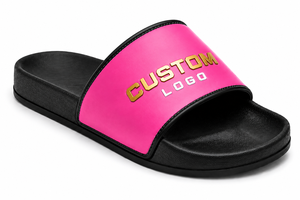 Sandalias Personalizadas con Logotipo, Color Rosa y Negro, Punta Abierta, Suela de EVA Antideslizante, Sandalias de Verano a la Moda - Product Image 2
