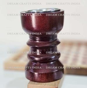 Quemador de incienso de madera de roble rojo polaco, ambientador de habitación, Mabkhara, duradero, con incrustaciones de latón, para carbón, aromático y de larga duración - Product Image 5