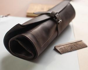 Professional Genuine Leather Barber Scissors <b>Pouch</b> Personalized Hair Salon Tools Bag Shear Holster For Stylist LBSP-0001 - Product Image 3
