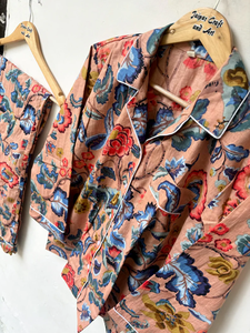 Ensemble de pyjama coordonné pour femmes Naaz Textile, imprimé à rayures de tigre, vêtements de détente et de sommeil décontractés d'été, pyjama en coton - Product Image 4