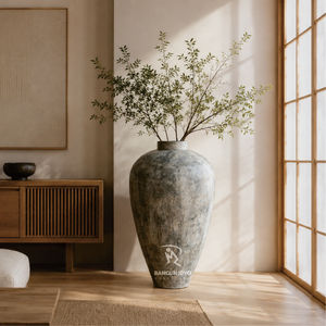 Concrete <b>Vase</b> Minimalist Design Durable Living Room - Product Image 1