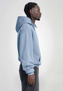 Sweat à capuche surdimensionné de haute qualité 350 g/m², personnalisable avec logo, unisexe, noir, épais, pour hommes - Product Image 3