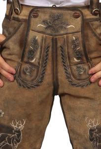 Tenue d'Oktoberfest pour homme, costume bavarois avec broderie classique et construction en cuir véritable durable - Product Image 3