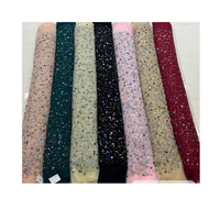 Tissu en résille de luxe léger et transparent, idéal pour les tenues de mariée, les robes de soirée et les robes ethniques de créateurs