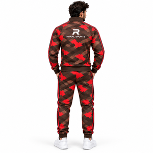 Conjunto Deportivo Unisex de Camuflaje de Color Sólido para Hombre, con Cierre de Cremallera de Manga Larga, de Secado Rápido, Estilo Deportivo, para Otoño, en Oferta - Product Image 4