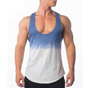 Camiseta sin mangas para hombre de algodón y poliéster gris, personalizada, de punto, informal, para gimnasio, con estampado por descarga, de alta calidad, ¡gran oferta! - Product Image 5