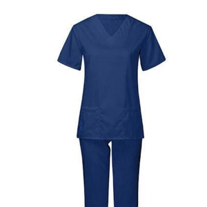 Unisex Short Sleeves Stretch Medical Nurse <b>Uniform</b> <b>Scrub</b> Sets V-Neck - Product Image 4