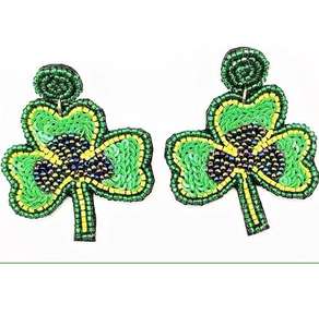 Pendientes colgantes de lujo con cuentas, nueva moda, artesanía de bordado a mano con estilo moderno para India - Product Image 1