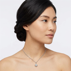 Nouvel ensemble de bijoux de mariage pour femme en or blanc 18K 14K 9K avec diamant solitaire taille brillant rond 0,10 ct, cadeau idéal pour la mariée - Product Image 4